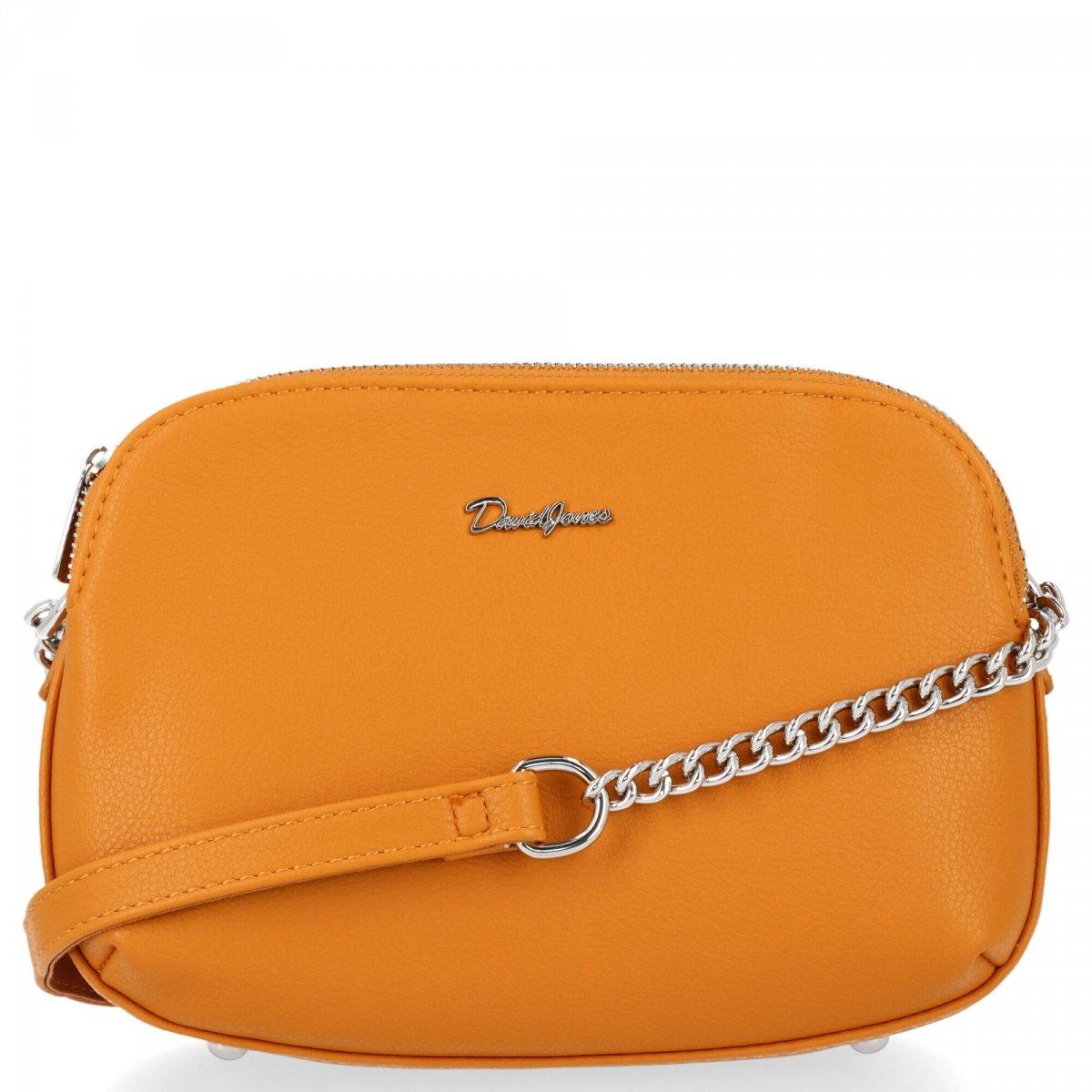 Uniwersalna Torebka Damska Trzykomorowa Listonoszka firmy David Jones Żółta