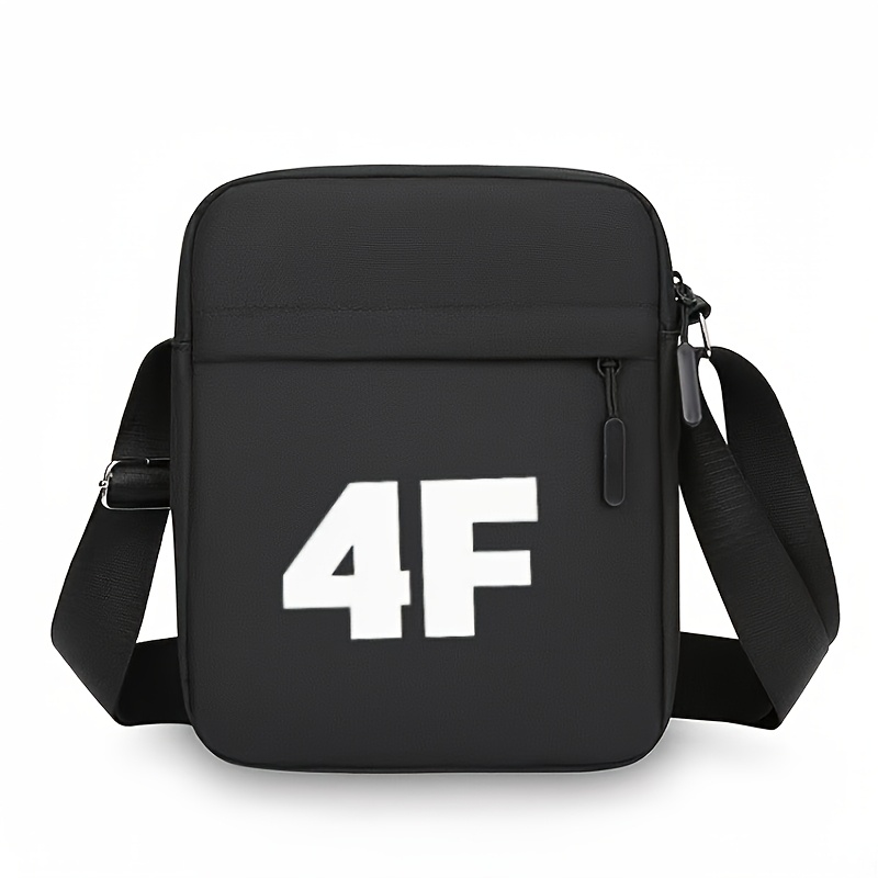 TEMU Torba Męska na Ramię - Lekka z Regulowanym Paskiem i Odważnym Nadrukiem 