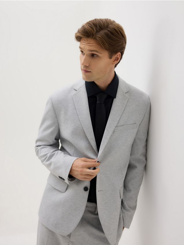 Reserved - Marynarka slim fit - jasnoszary