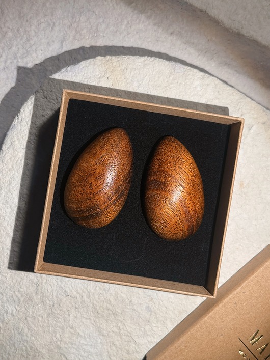 Drewniane kolczyki Cocoon