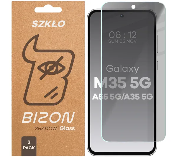 Bizon prywatyzujące Clear Shadow Duo do Samsung Galaxy M35 5G / A35 5G / A55 5G