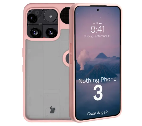 Bizon Angelo do Nothing Phone 3 z różową ramką