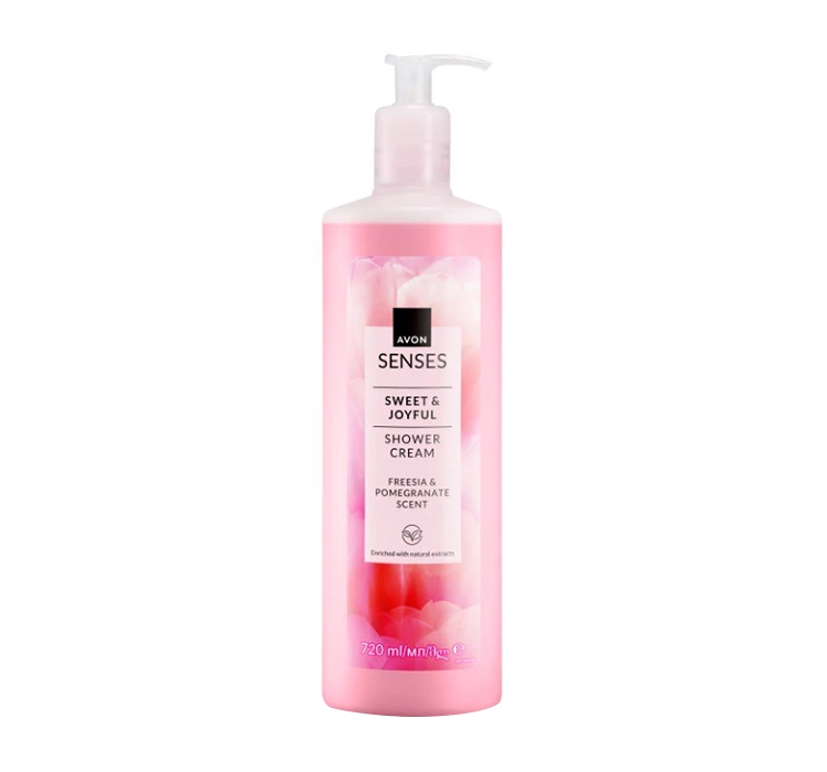 Avon Senses kremowy żel pod prysznic Sweet & Joyful 720 ml