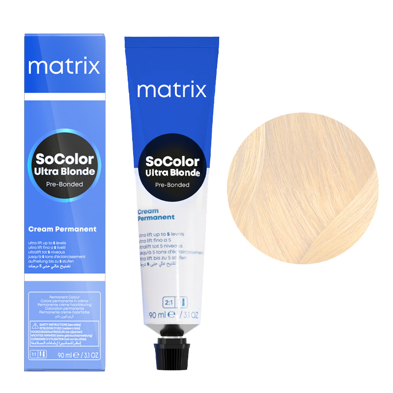 Matrix SoColor Ultra Blonde, ekstra rozjaśniająca farba do włosów z technologią Pre-Bonded, UL-N, 90ml