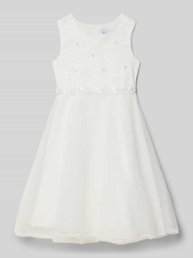 Sukienka z kwiatowymi aplikacjami