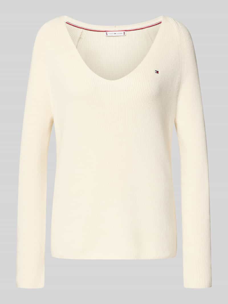 Sweter z dzianiny o kroju regular fit z czystej bawełny