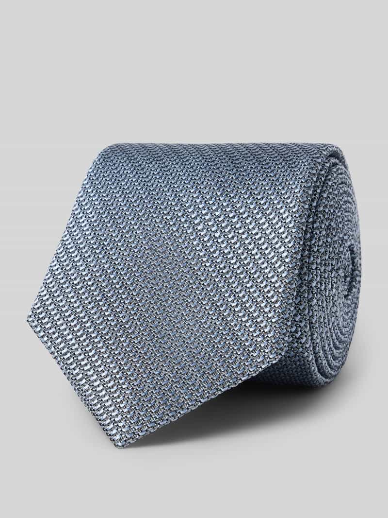 Krawat z jedwabiu z fakturowanym wzorem (7,5 cm)