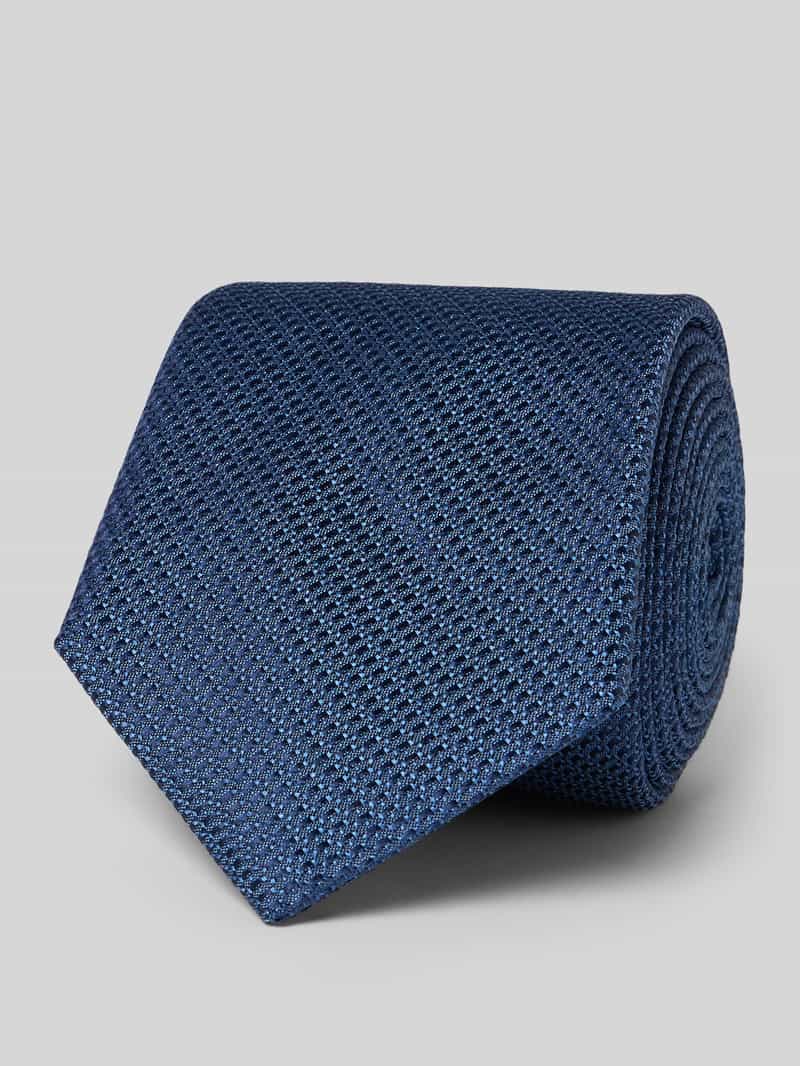Krawat z jedwabiu z fakturowanym wzorem (7,5 cm)