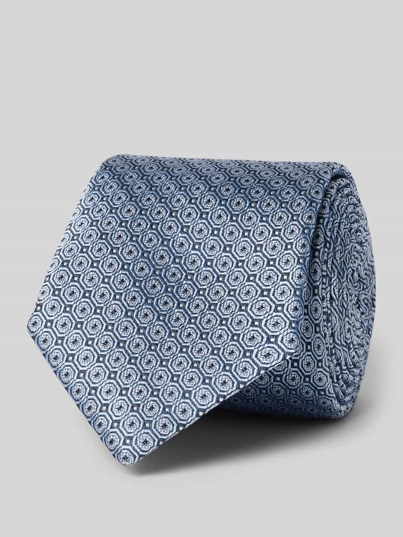 Krawat z czystego jedwabiu z detalem z logo