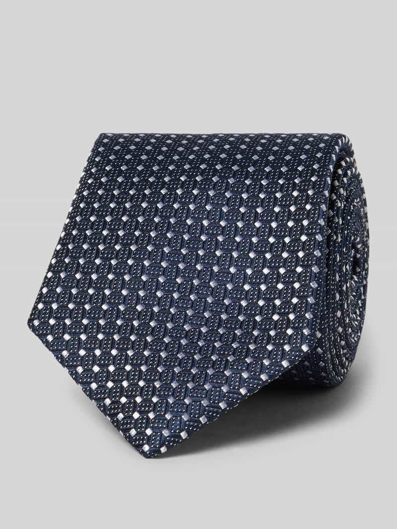 Krawat z czystego jedwabiu z detalem z logo