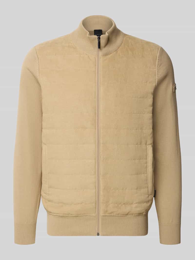 Bluza rozpinana ze stójką i pikowaniem