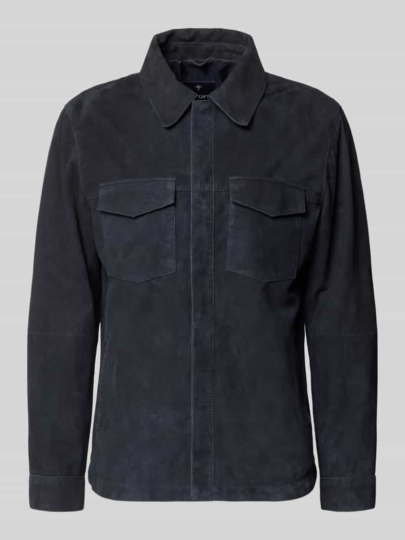 Kurtka skórzana z kołnierzykiem typu kent model ‘Atorn’