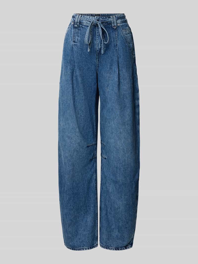 Jeansy z szerokimi nogawkami z mieszanki bawełny i lyocellu model ‘C_PLEATED BARREL 1.0’