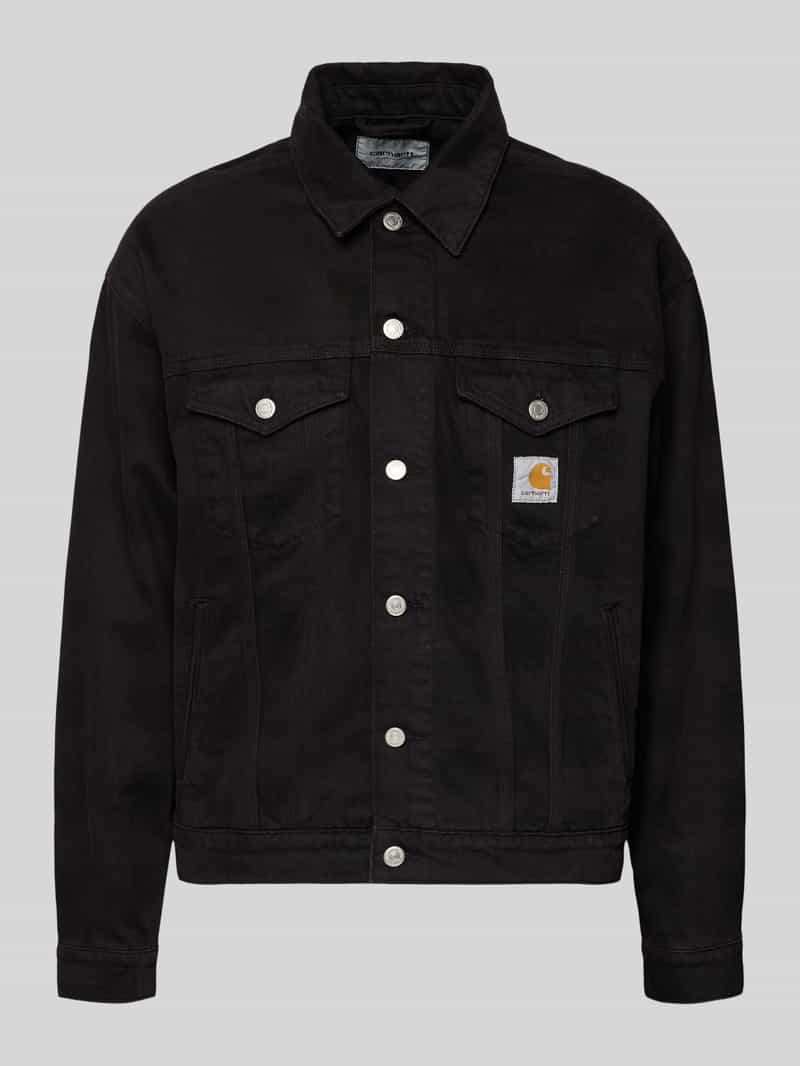 Kurtka jeansowa z detalem z logo model ‘EVERSON’