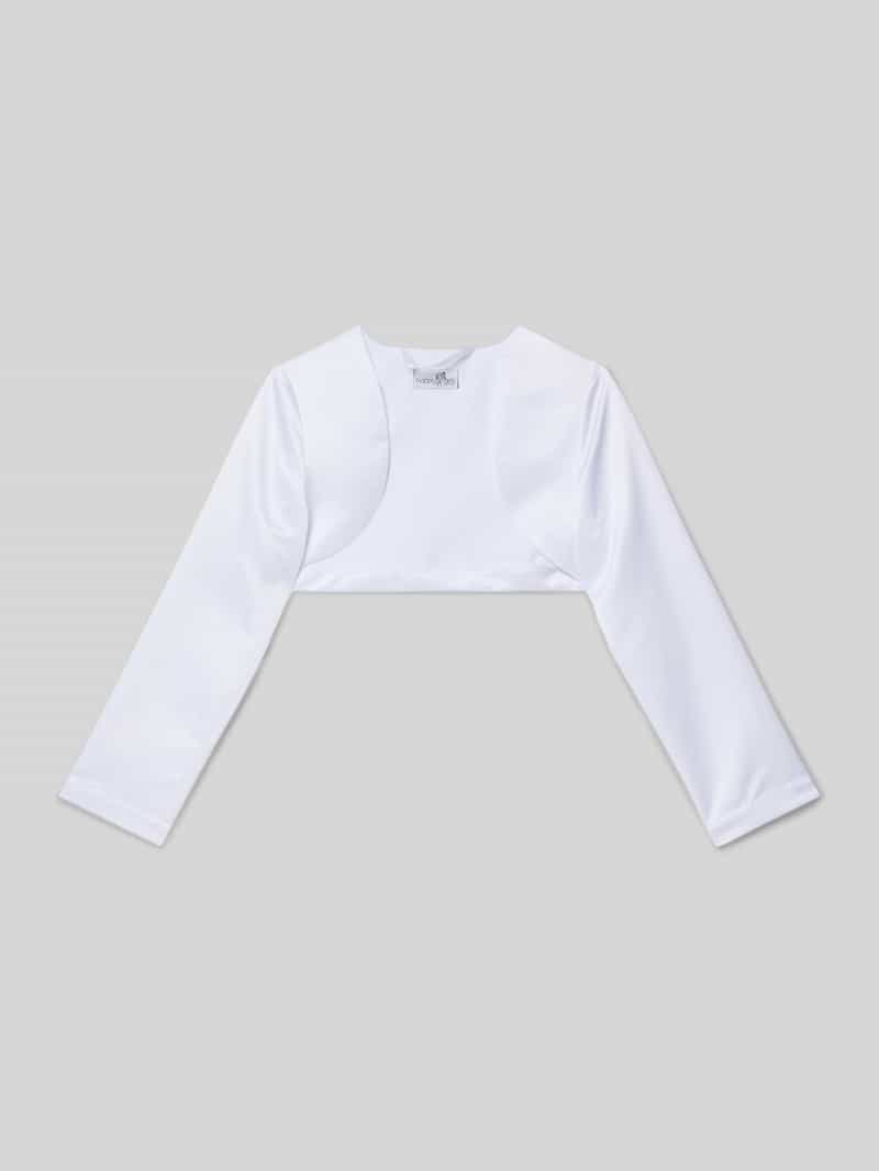 Bolerko z satyny z przodem bez zapięcia