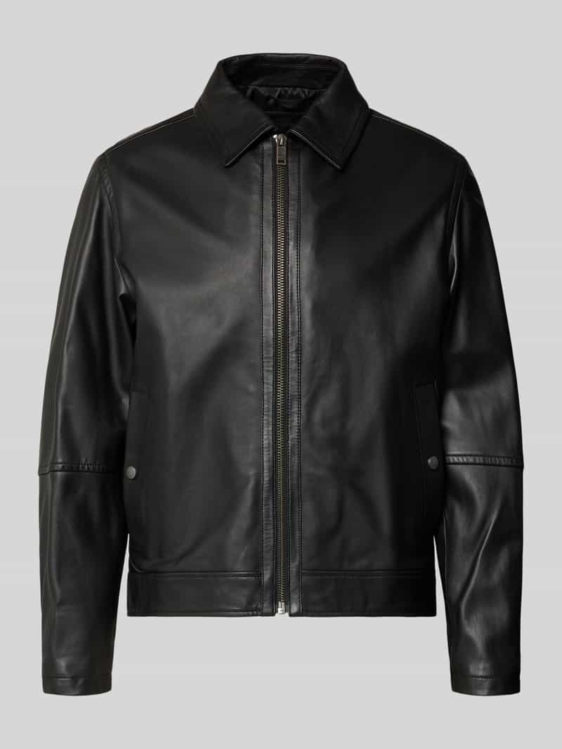 Kurtka skórzana o kroju regular fit z naturalnej owczej skóry model ‘JOGEAR’