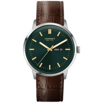 Zegarek HORNET Art Deco NFC 43mm Zielono-brązowy