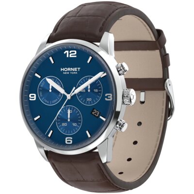 Zegarek HORNET Minskoff NFC 43mm Srebrno-brązowy