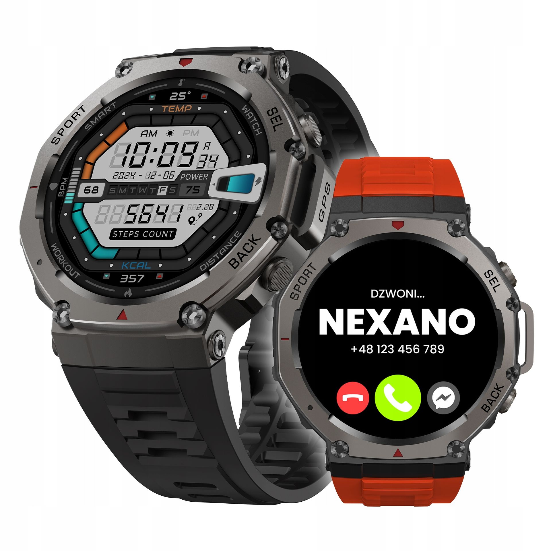 TEMU SMARTWATCH ZEGAREK MĘSKI WATCH GPS MENU PL ROZMOWY SPORT SMART