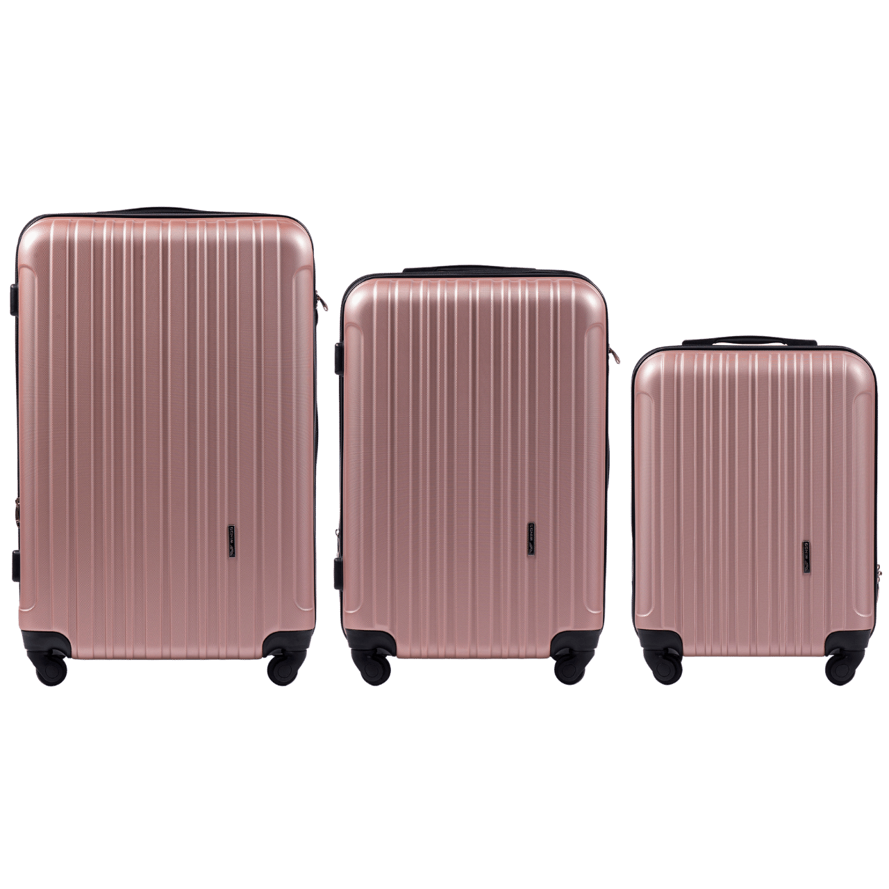 Zestaw walizek Wings Flamingo, z poszerzeniem, 3 szt., jasnofioletowy