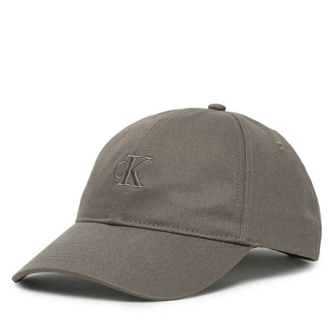 Czapka z daszkiem Calvin Klein Monogram Embroidery Baseball Cap LV04G5002G Szary
