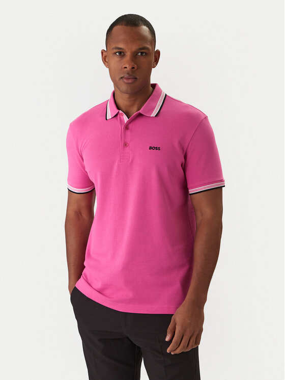 BOSS Polo Paddy 50469055 Różowy Regular Fit