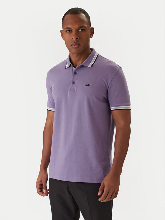 BOSS Polo Paddy 50469055 Fioletowy Regular Fit