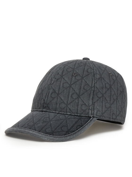Calvin Klein Czapka z daszkiem Denim Emblem Burnout LV04D5048G Szary