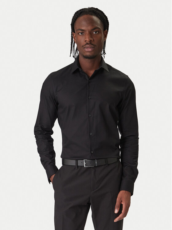 Calvin Klein Koszula LV019EU006 Czarny Slim Fit
