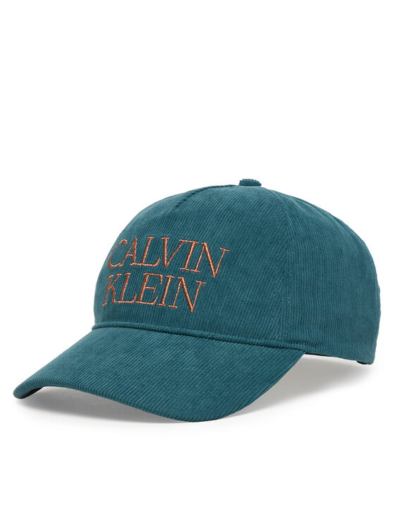 Calvin Klein Czapka z daszkiem Corduroy Graphic 5 Panel Cap LV04D5064G Granatowy