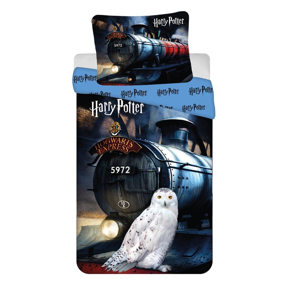 Bawełniana pościel dziecięca jednoosobowa 140x200 cm Harry Potter 