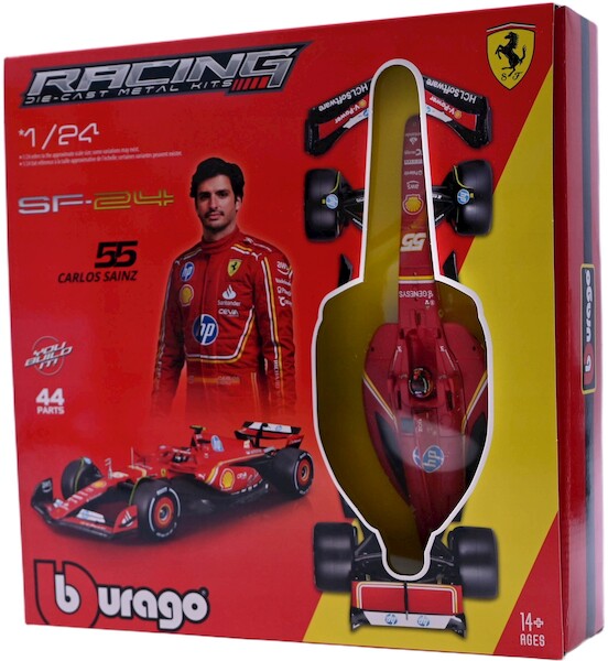 Bburago Model 1:24 Ferrari formuła SF-24 Carlos Sainz 18-26857