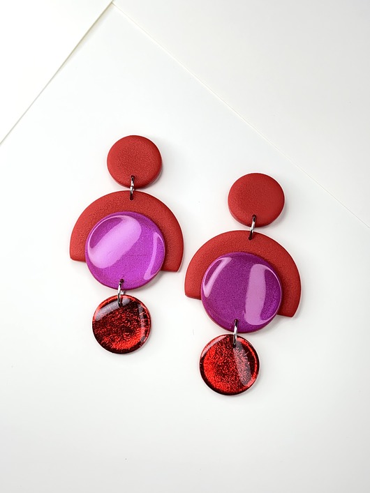 Wiszące geometryczne kolczyki HALL