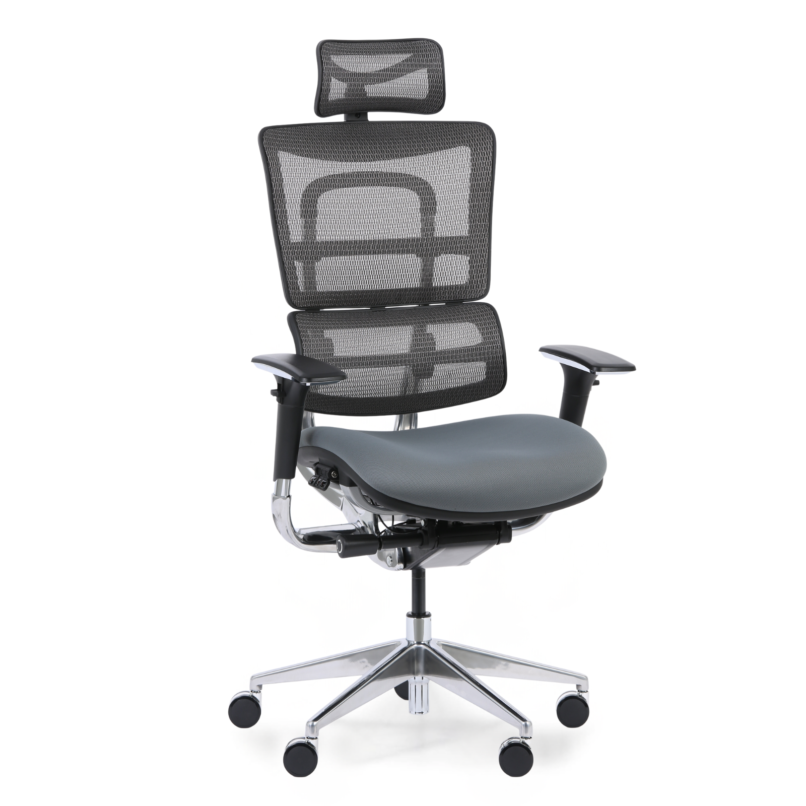 Wielofunkcyjne krzesło biurowe WINSTON SAB, szary