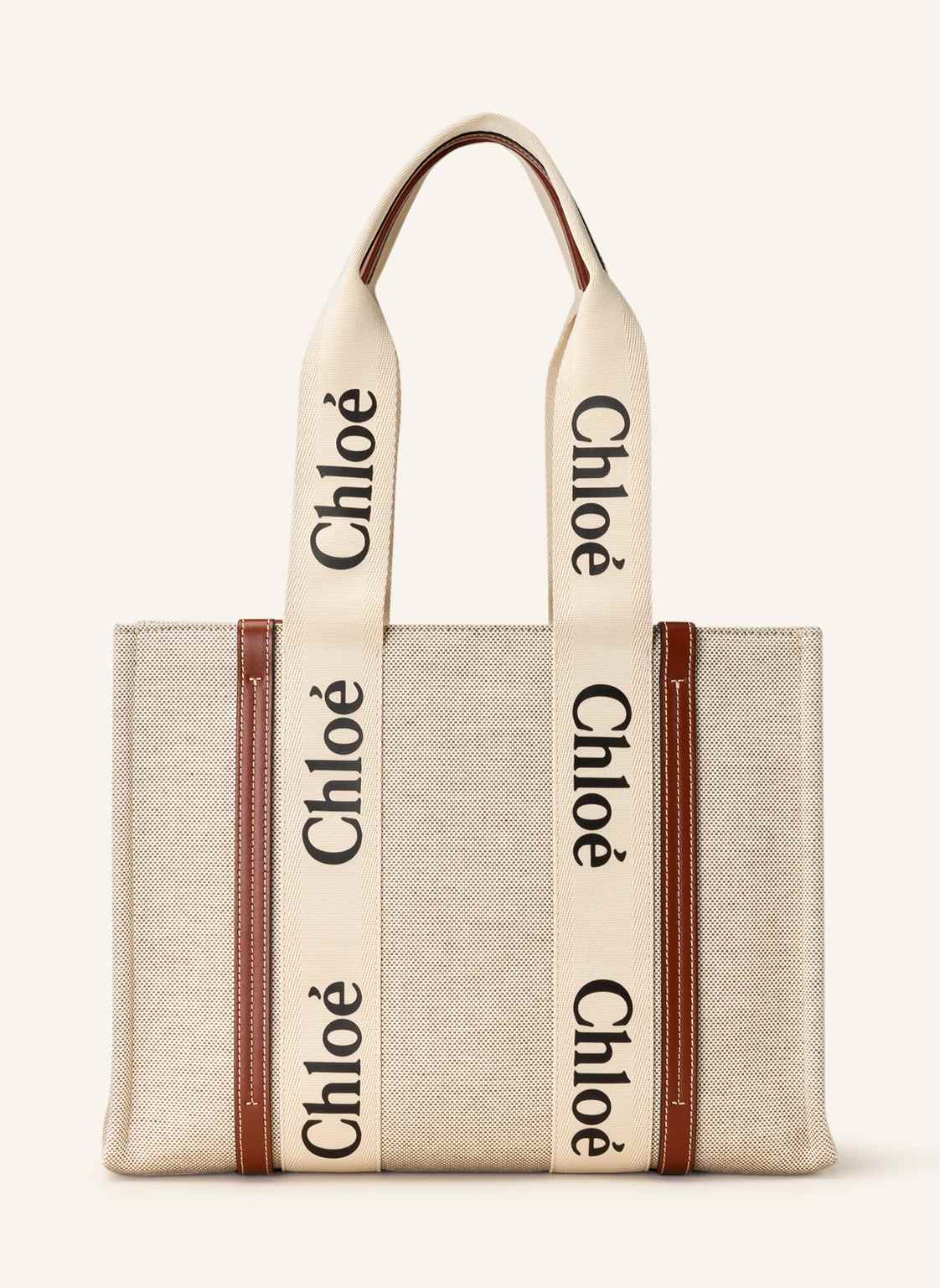Chloé Torba Shopper Woody Medium weiss