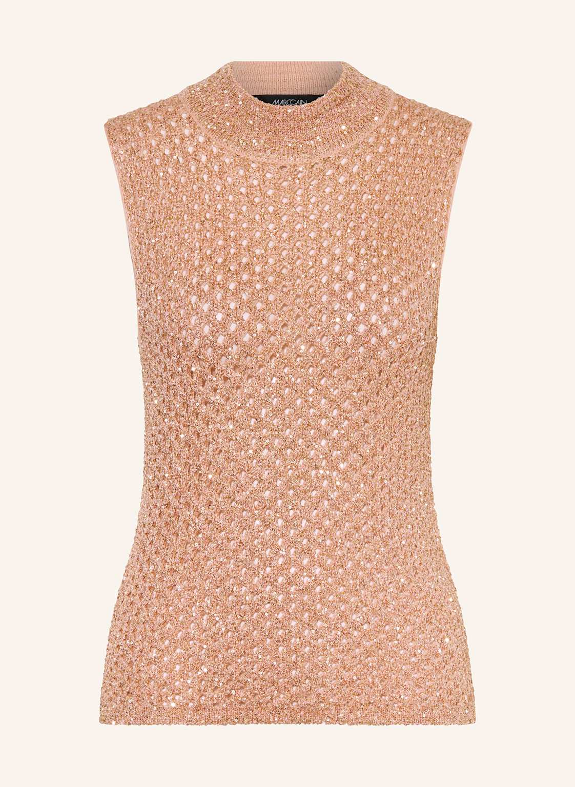Marc Cain Top Z Dzianiny Z Cekinami rosa