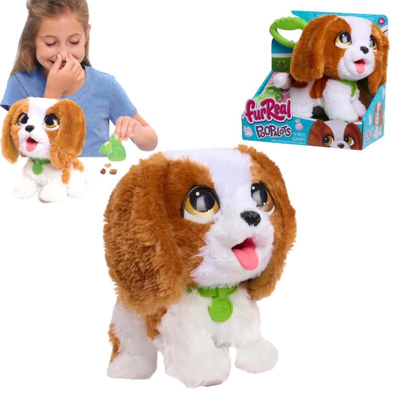 FurReal Poop-a-Lots Piesek Interaktywny Pluszowa Zabawka Interaktywna Maskotka Robi Kupkę Pluszak