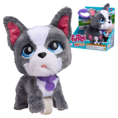 FurReal Walk-a-Lots Buldog Francuski Piesek Interaktywny Pluszowa Zabawka Interaktywna Maskotka Pluszak