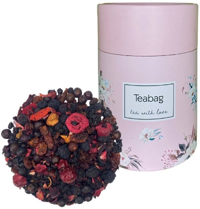 Owocowa herbata Teabag Fruit Berry Mix 50g - Różowa tuba