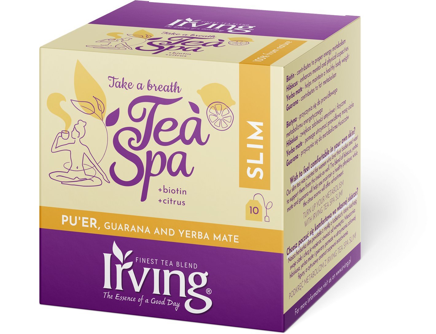 IRVING Herbata Funkcyjna SLIM Pu-er, hibiskus Tea Spa 10 saszetek