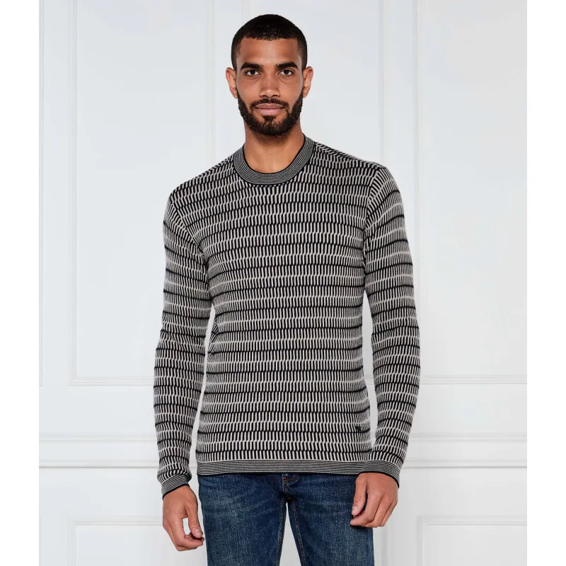 Emporio Armani Wełniany sweter | Regular Fit