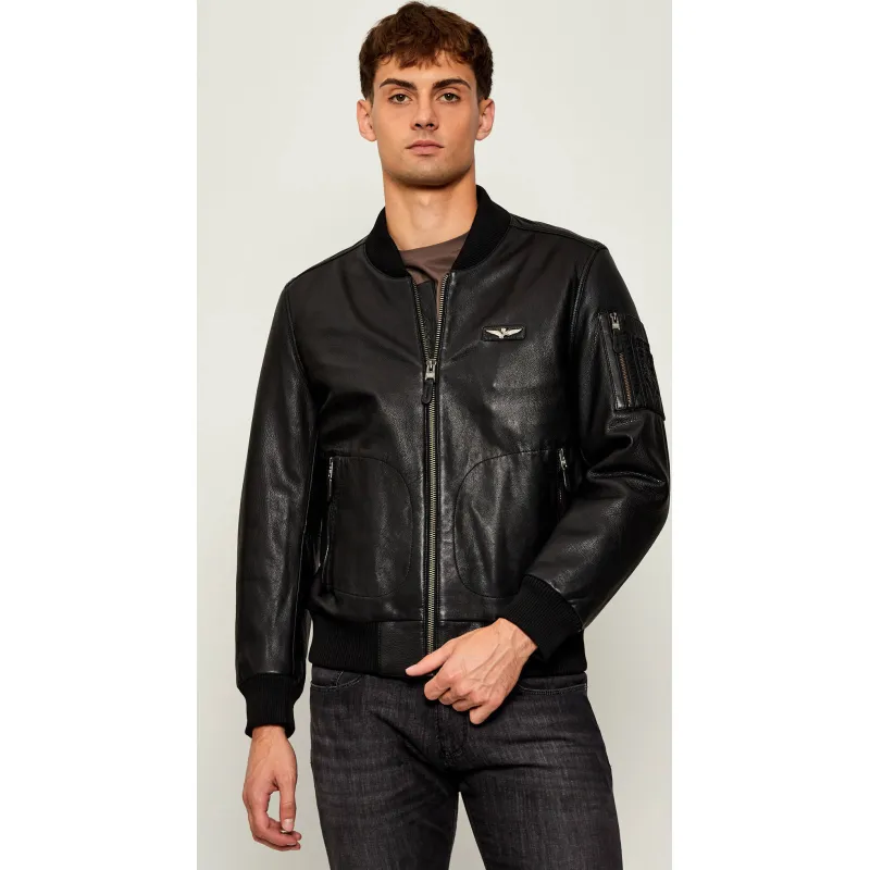 Aeronautica Militare Skórzana kurtka bomber Regular Fit