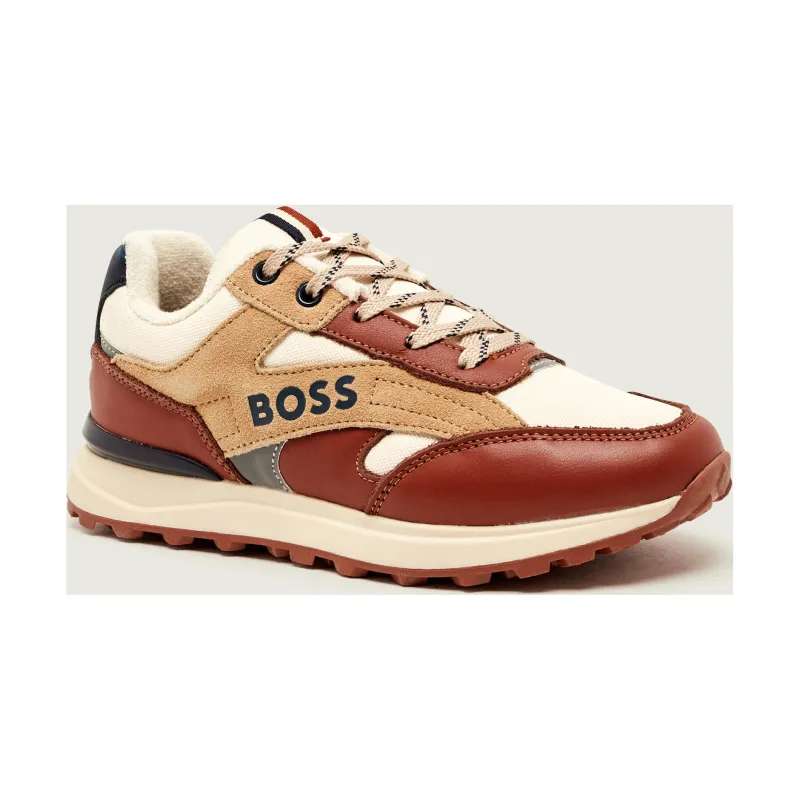 BOSS Kidswear Skórzane sneakersy