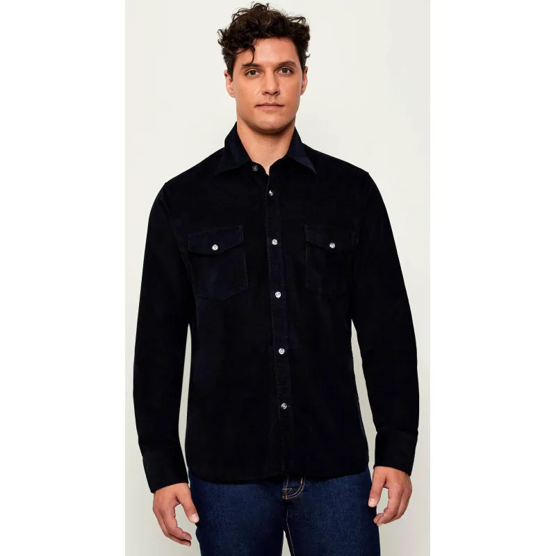 Oscar Jacobson Sztruksowa koszula | Straight fit