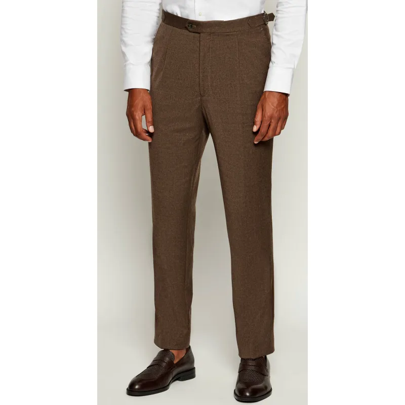 Oscar Jacobson Wełniane spodnie Delon | Regular Fit