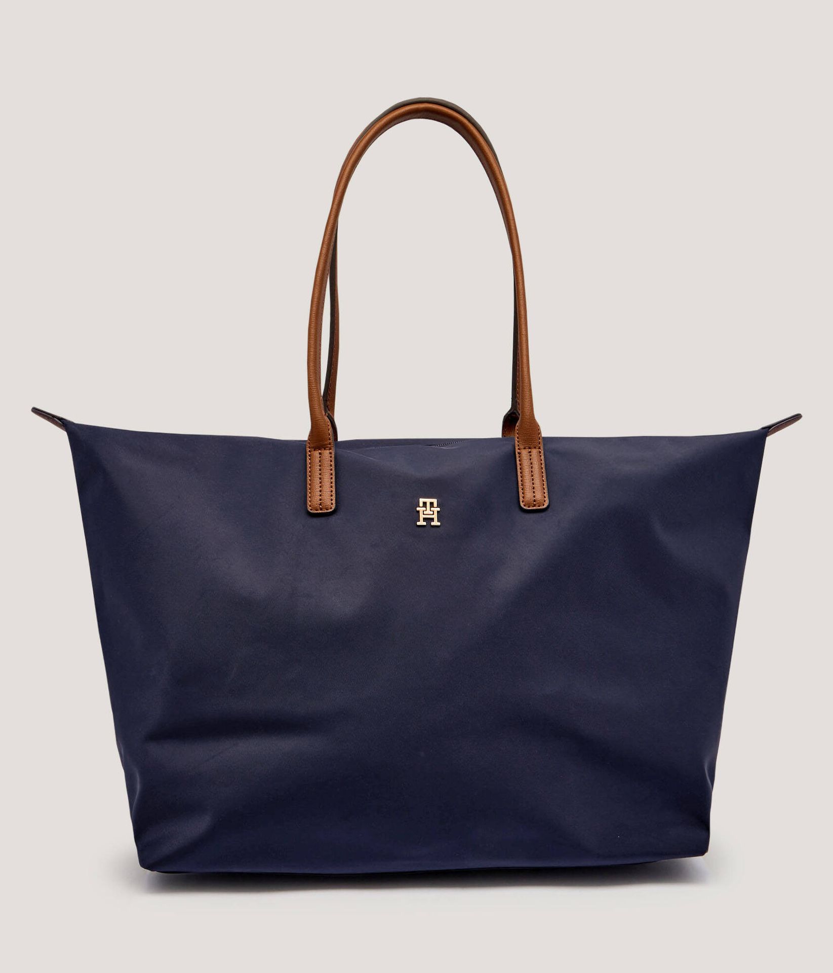 Tommy Hilfiger Shopperka z dodatkiem skóry