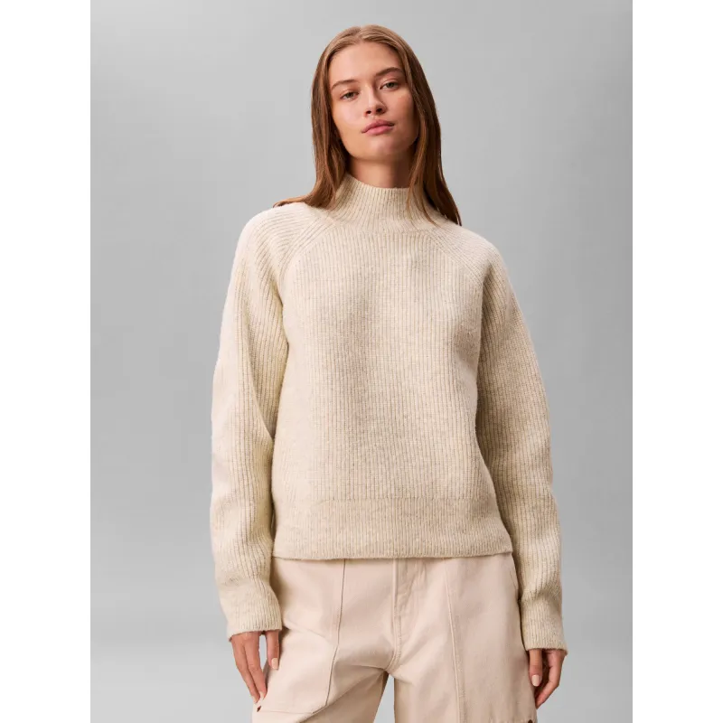 Calvin Klein Jeans Półgolf | Regular Fit | z dodatkiem wełny