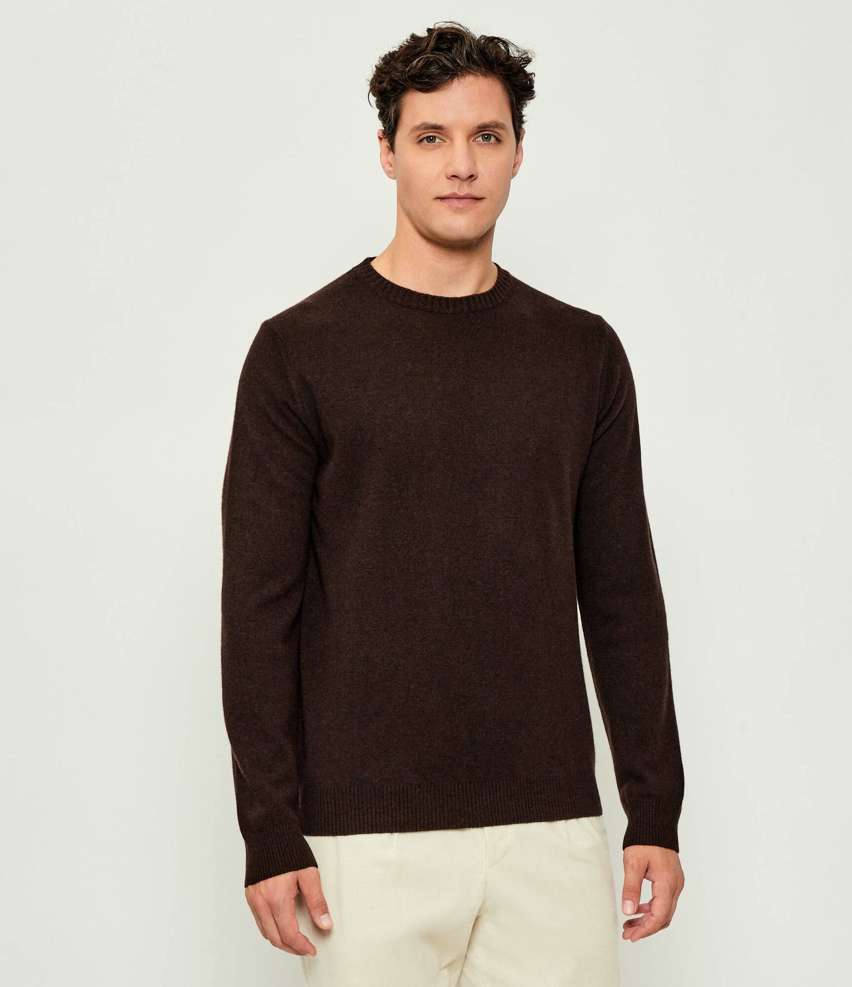 Oscar Jacobson Sweter Valter Regular Fit z dodatkiem wełny i kaszmiru