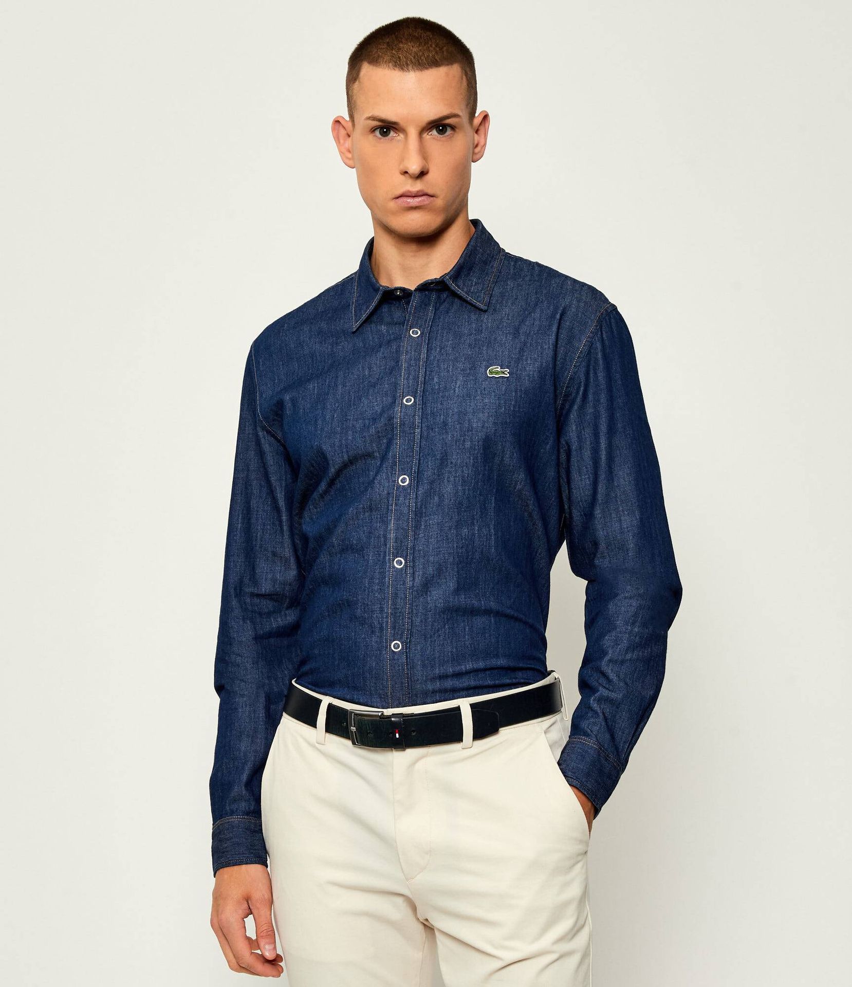 Lacoste Jeansowa koszula Regular Fit