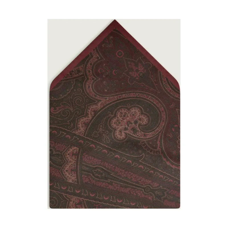 Oscar Jacobson Wełniana poszetka Paisley